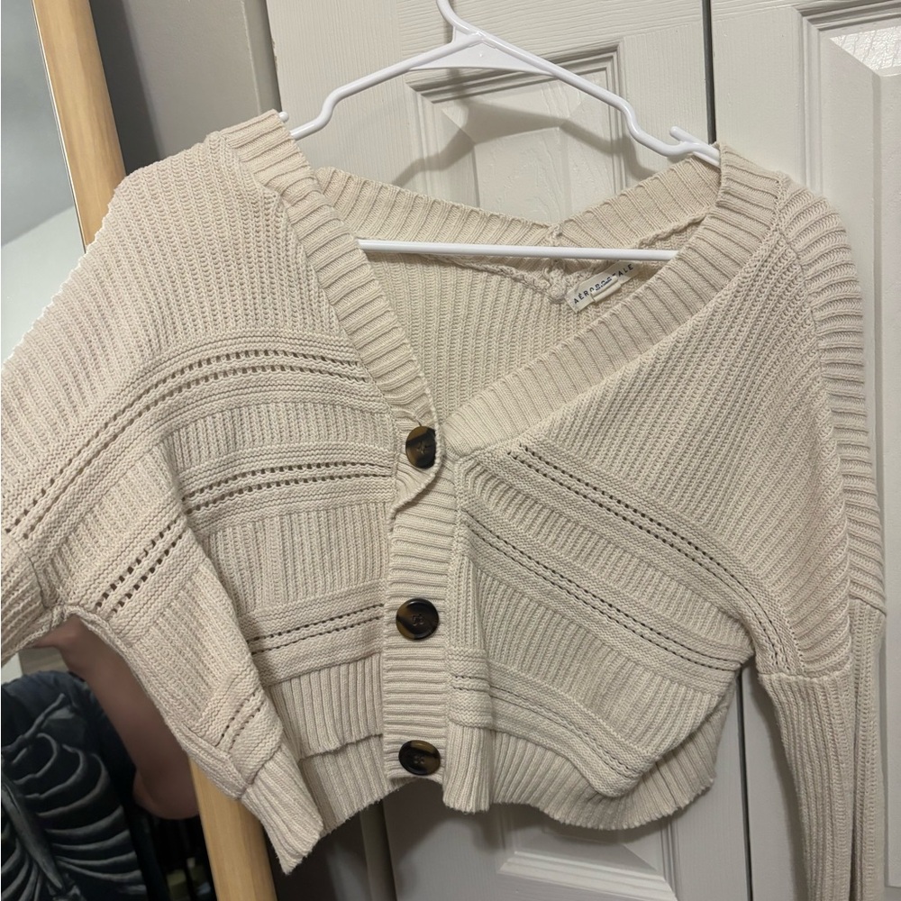 Aeropostale Beige Button-Up Women's Cardigan🍂